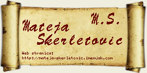 Mateja Skerletović vizit kartica